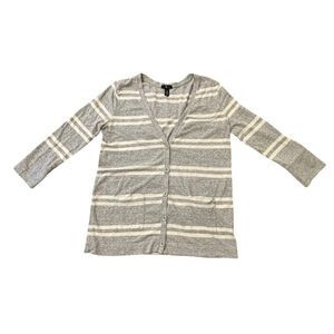 Womens’ Grey & White Gap Cardigan Shirt Size M